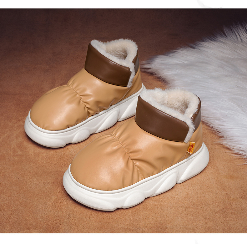 Men's Winter Bread Shoes Fleece-lined Thick Snow Boots foto 3