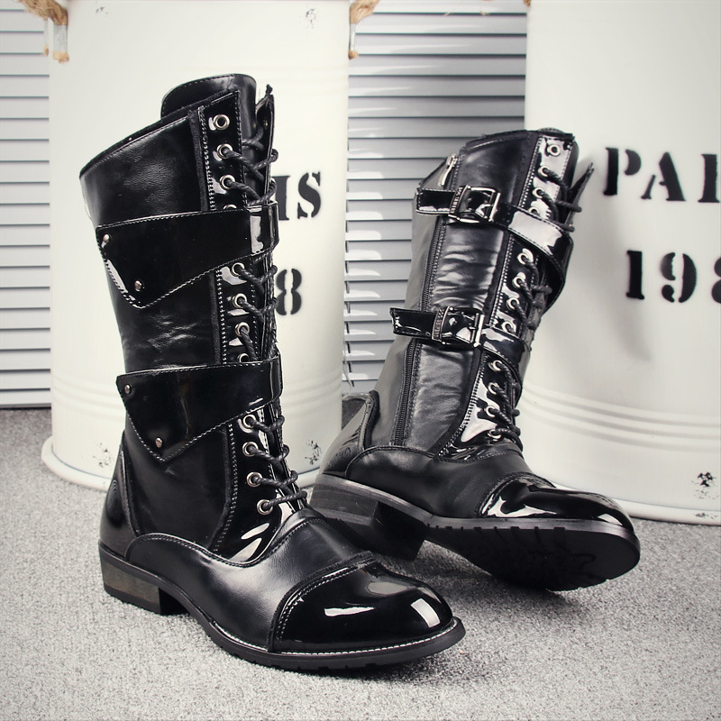 High Leg Boot Men's Korean Style Trendy Unique Fashion foto 4