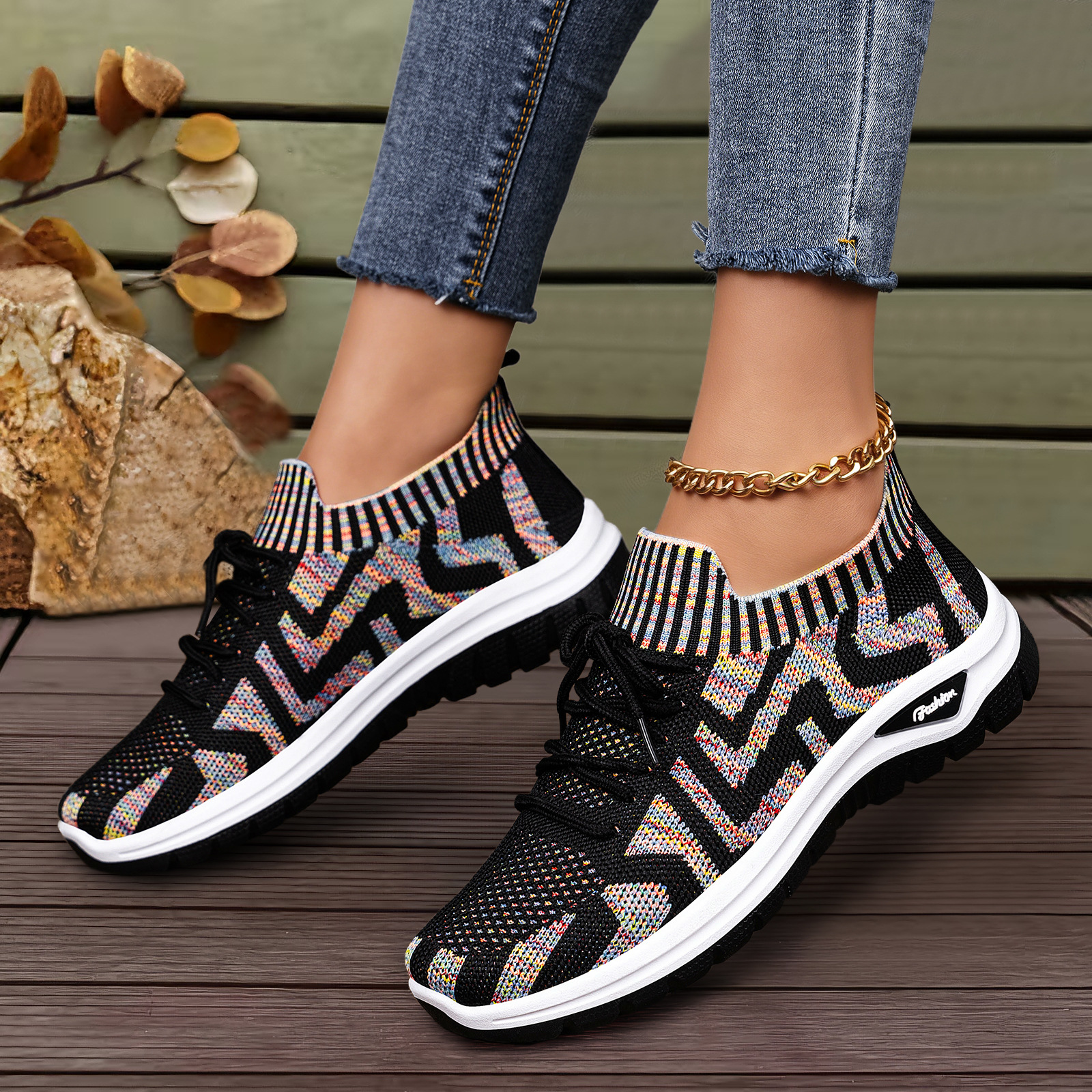 Breathable, Comfortable, Sporty, Color-block Casual Shoes foto 4