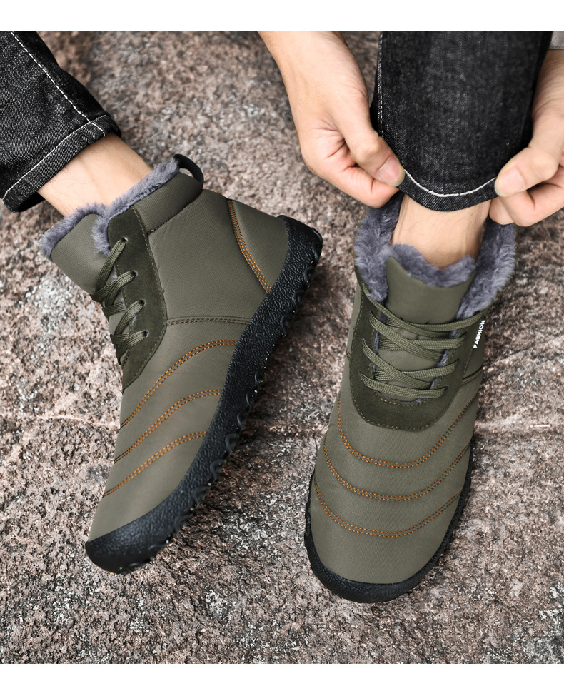 Cotton Shoes Plus Size Casual Fleece-lined Warm Flat Bottom Snow Boots foto 5