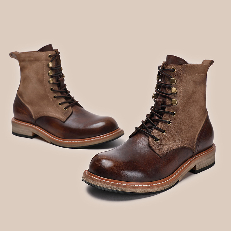 Spring And Autumn Retro Antique Thickened Martin Boots foto 3