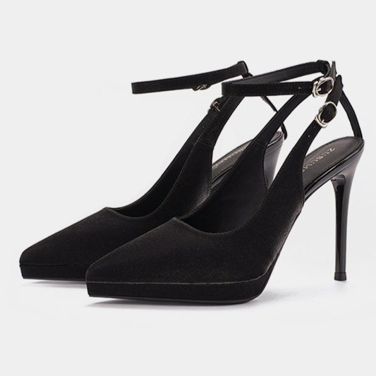 Waterproof Platform Suede Pointed Stiletto Heel High Heels foto 2