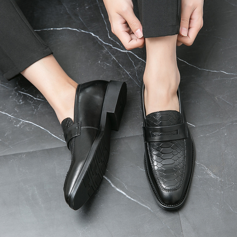British Style Korean Style Slip-on Casual Leather Shoes foto 4
