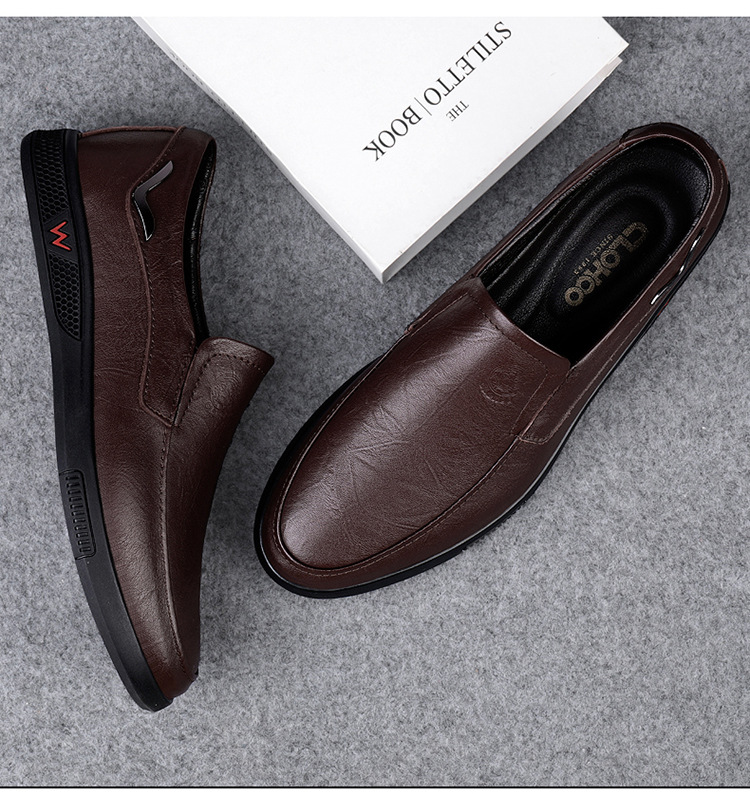 Cowhide Men's Business Casual Leather Shoes Breathable And Comfortable foto 2