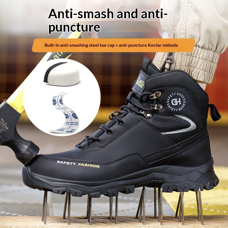 Men's Steel-toed Work Shoes Impact-resistant, Puncture-proof And Abrasion-resistant For Hiking foto 4