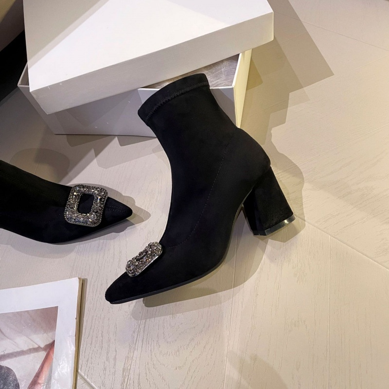 Womens Luxurious And Elegant Pointed-toe Ankle Boots