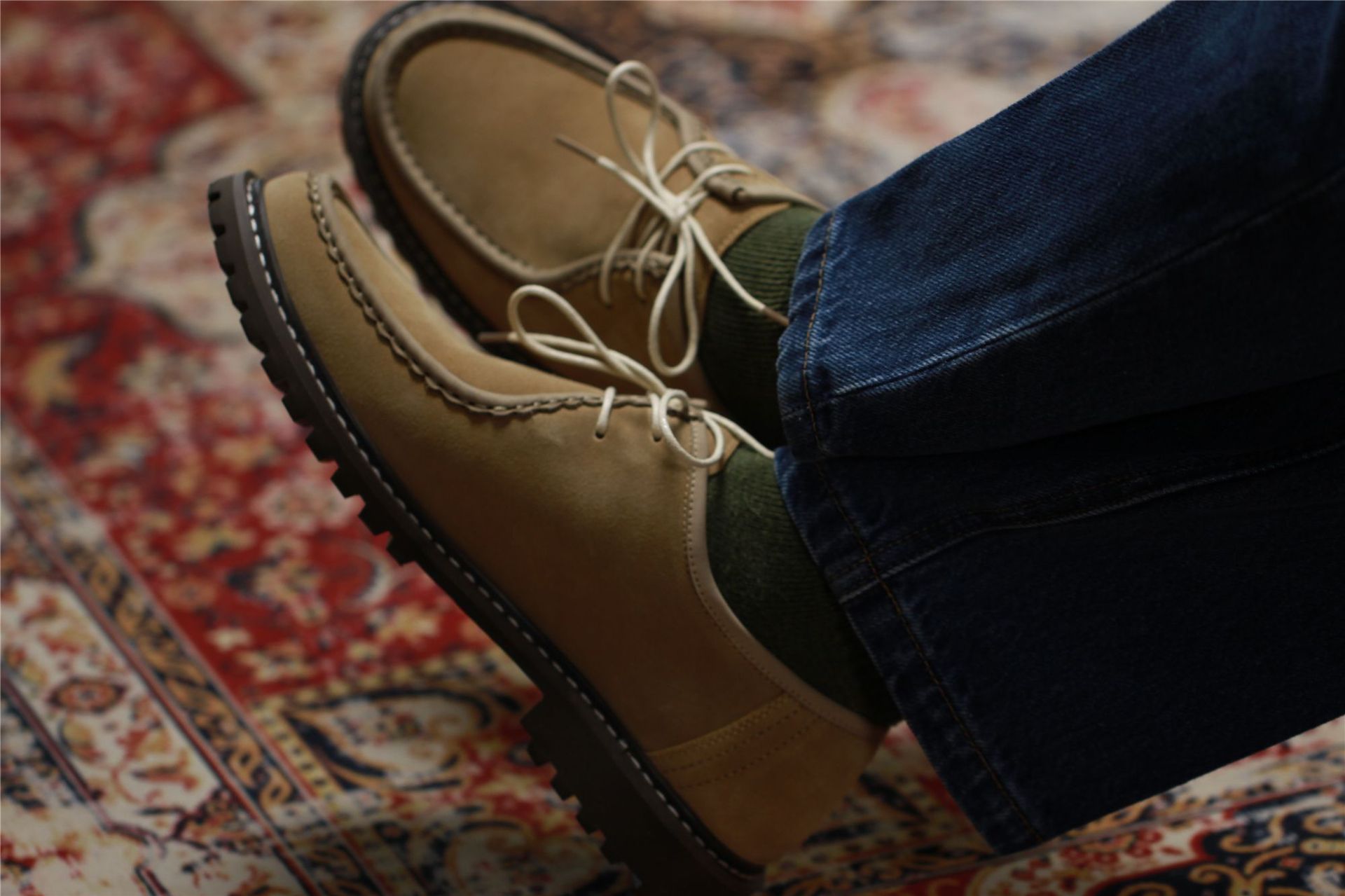 Indian Leather Shoes American Retro Suit Shoes foto 5