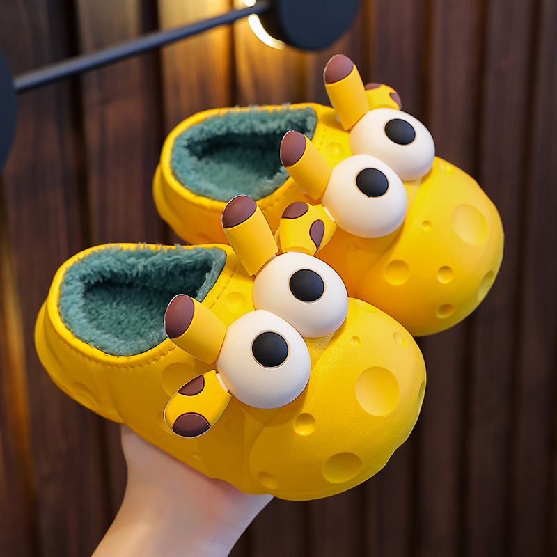 Baby Cotton Slippers Cotton Slippers Boys And Girls Warm With Velvet Children Cotton Slippers foto 2