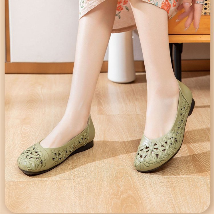 Womens Breathable Flat Non-slip Leather Sandals Soft foto 2