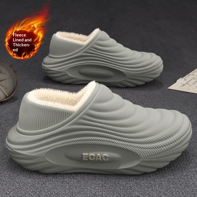 New Warm, Fleece-lined, Thickened Indoor House Slippers With Non-slip, Waterproof Soles foto 5