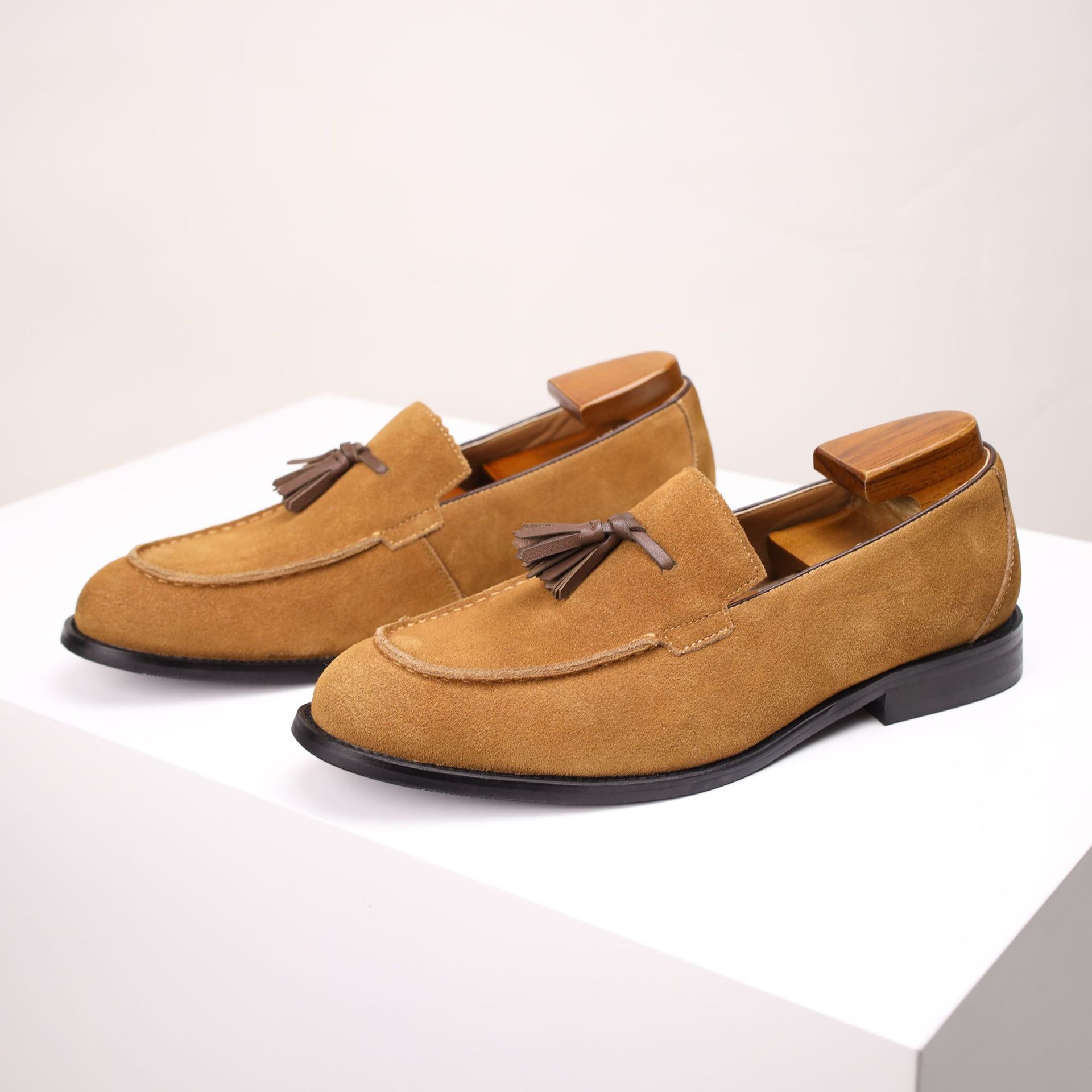 Lazy Slip-on British-style Suede Business Loafers Mens Fashion Shoes foto 4