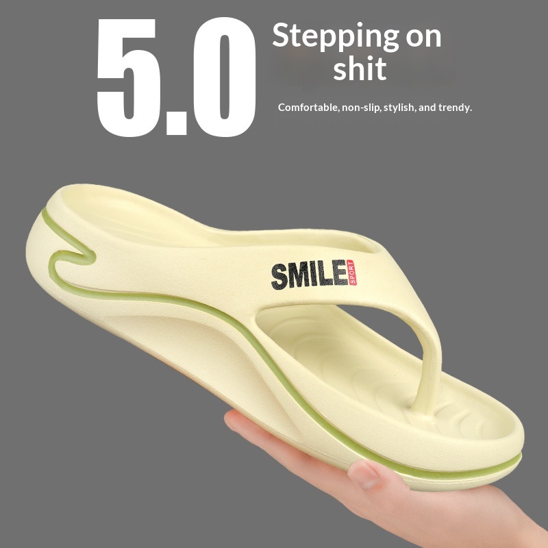 Mens Outdoor Step-on-poop Themed Flip-flops foto 4