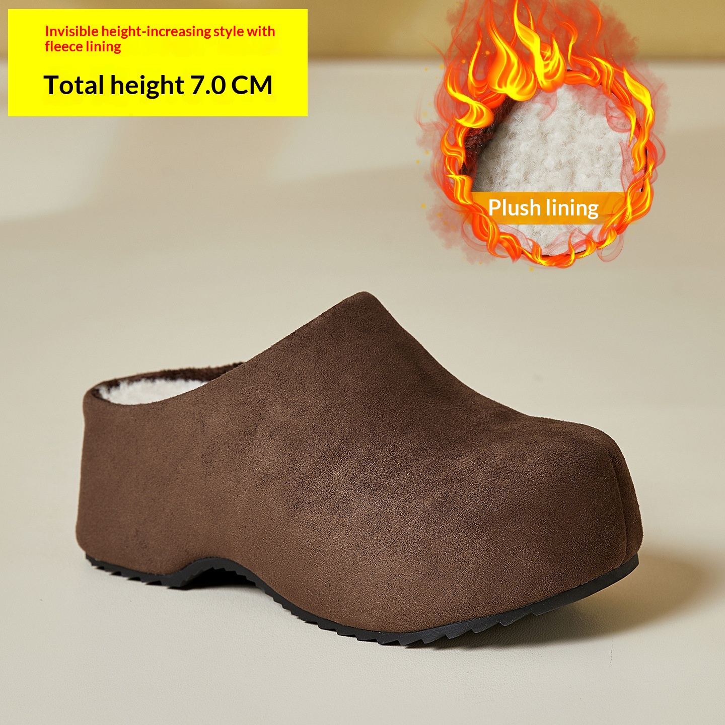 Retro Chunky-sole Closed-toe Mules For Women, Perfect For Outdoor Wear foto 3