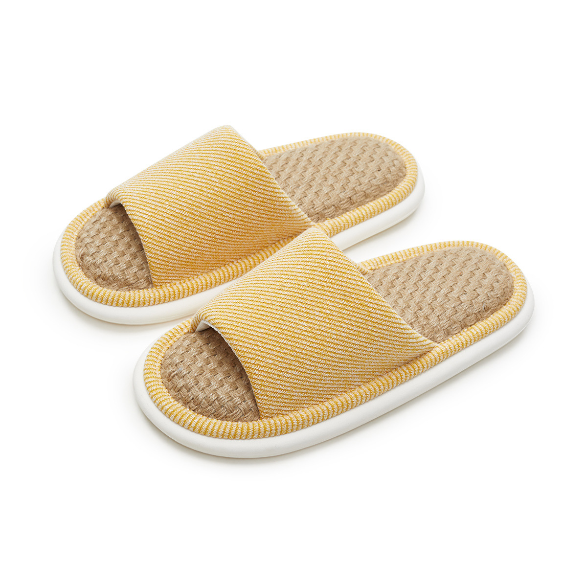 Indoor Wooden Floor Four Seasons Linen Thick Bottom Summer Slippers Women foto 4