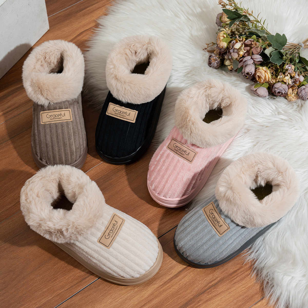 Corduroy Cotton Shoes For Men And Women foto 2