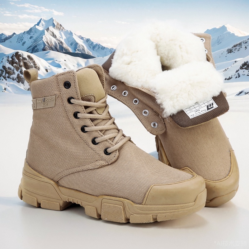 Three-proof Wool Snow Boots Thick Warm Waterproof foto 4