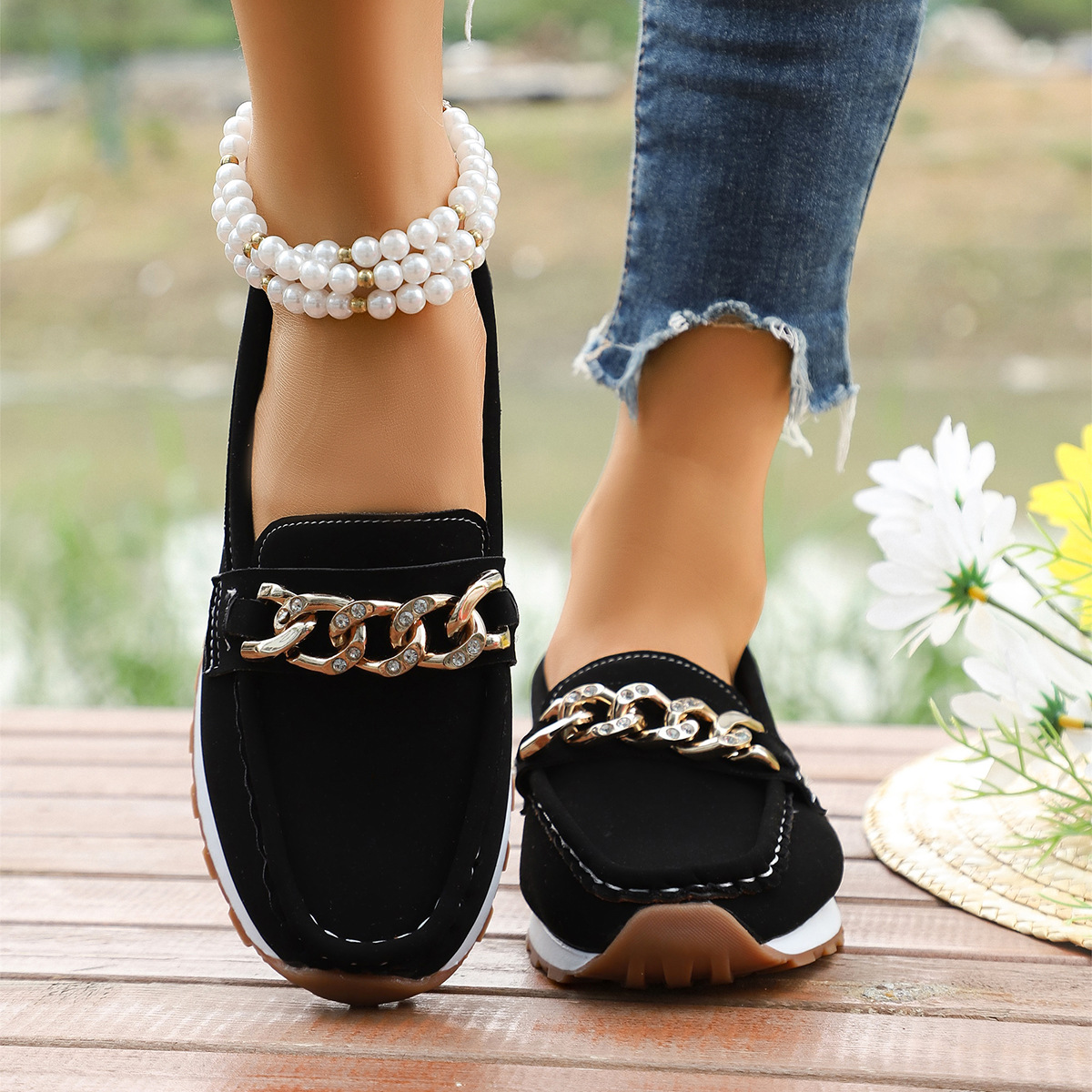 Round-toe Platform Fashion Casual Large-size Loafers For Women foto 4
