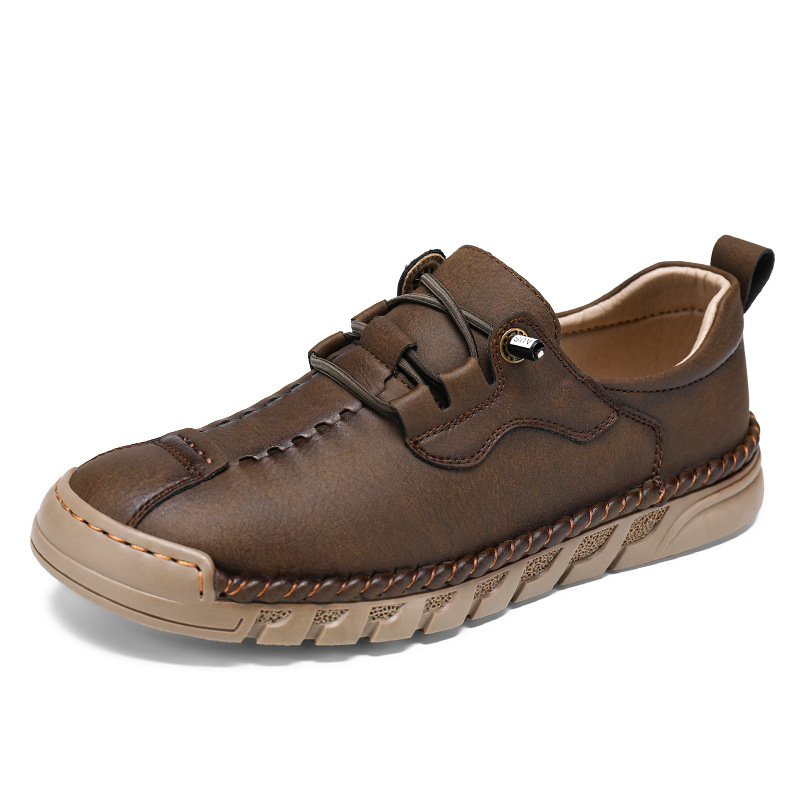 Men's Leather Shoes Lace-up Anti-slip foto 5