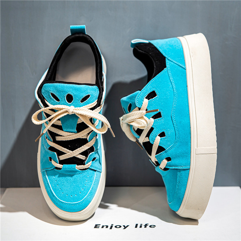 Men's Thick Bottom Skateboard Shoes Low Top foto 4