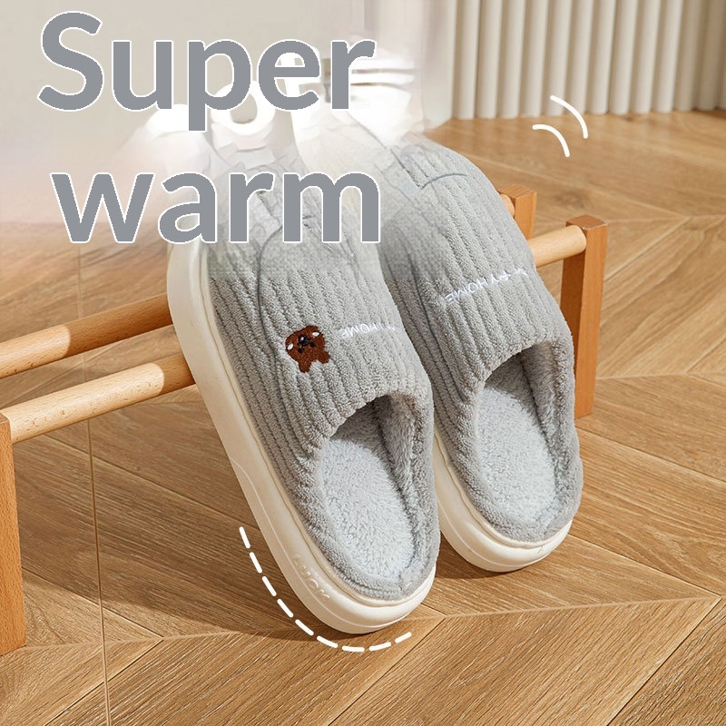 Women's Cotton Slippers For Winter Indoor Home Warmth With Fleece foto 2