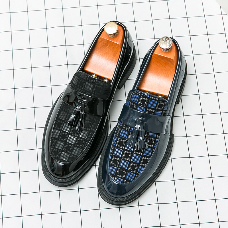 Men's Platform Shoes Plus Size Leisure Slip On Leather Shoes foto 2