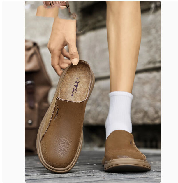 Outdoor Wear Summer Deodorant Leather Sandals Men foto 4