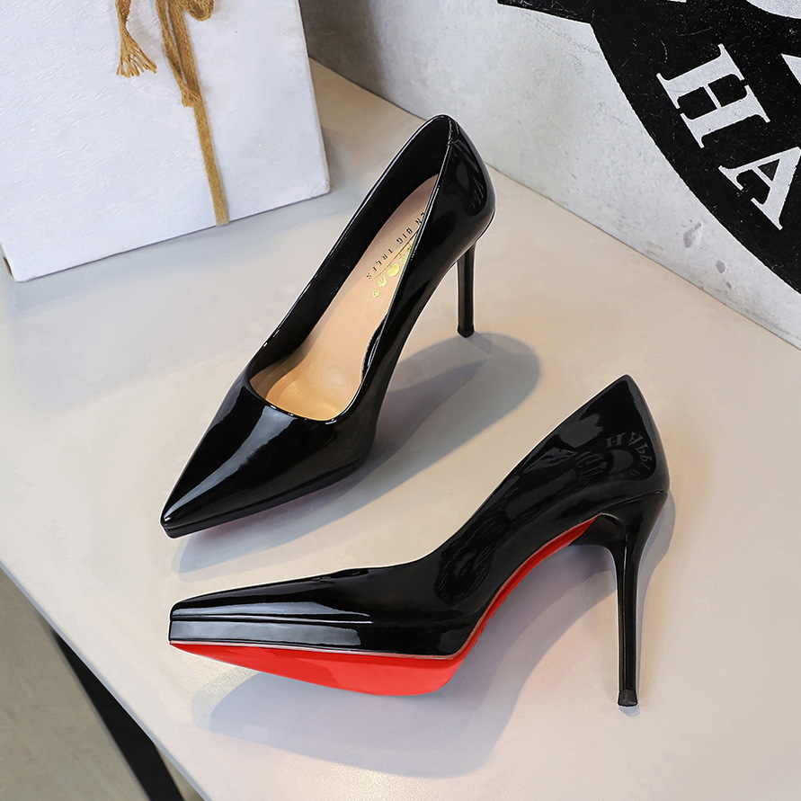Professional Sexy Stiletto Heel Patent Leather Pumps foto 2