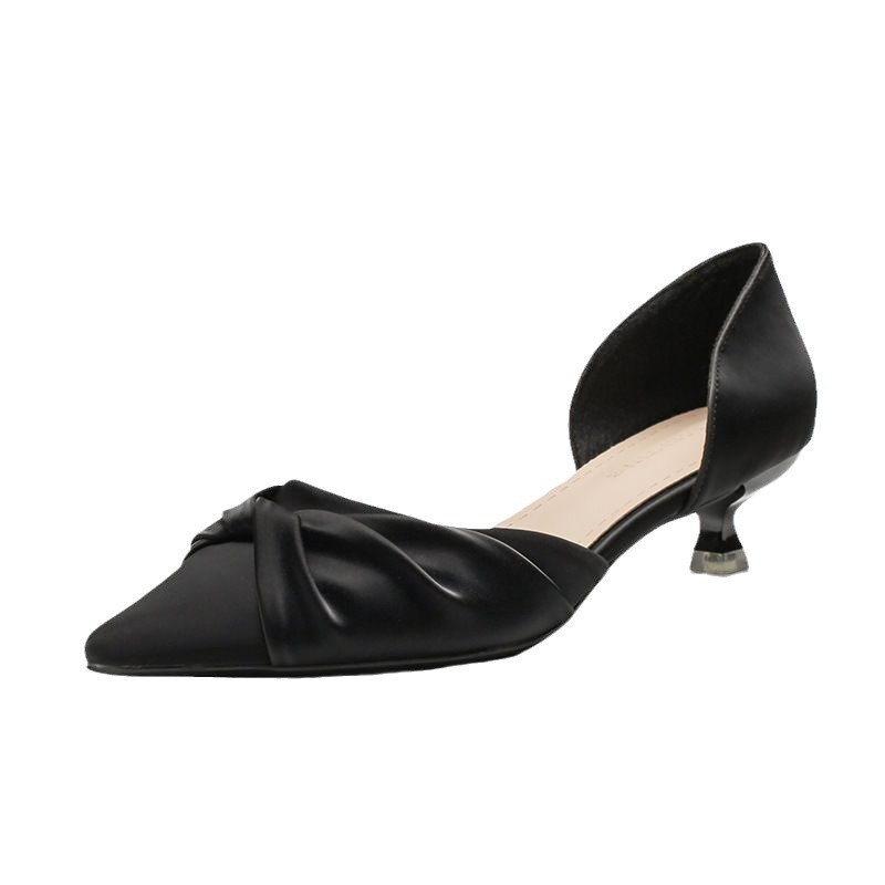 New Low-heeled, Versatile Hollow-out Bow Pumps foto 5
