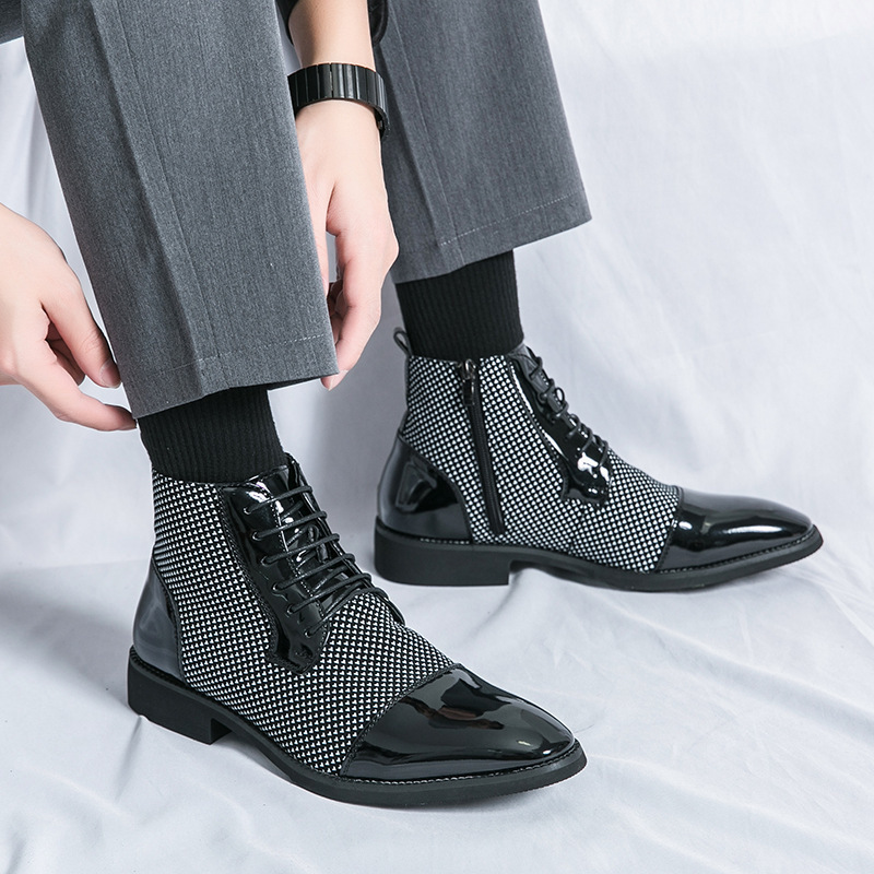 New Leather Boots Fashion Men's Business Formal Leather Shoes foto 4