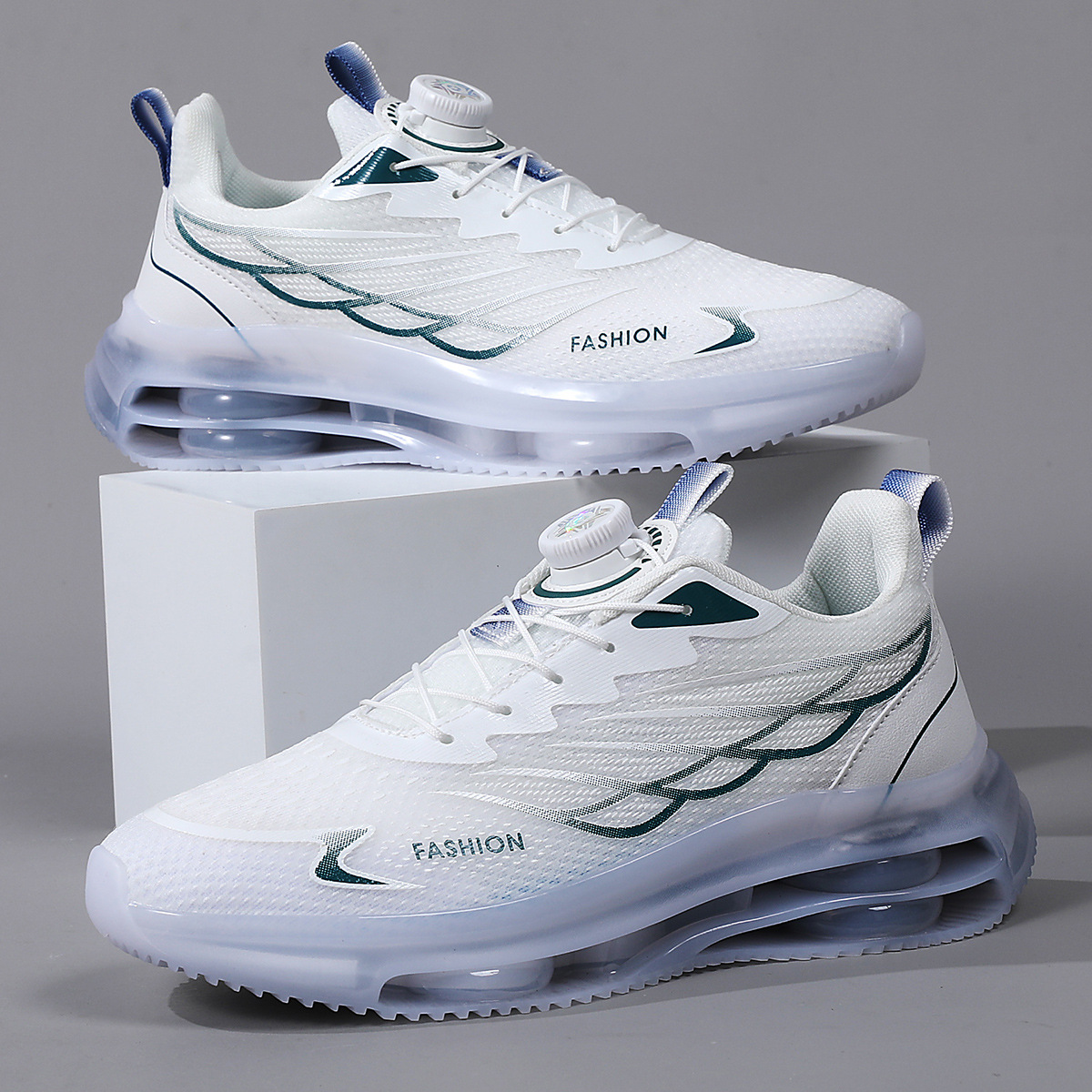 Rotating Button Youth Sports Running Casual Shoes foto 4
