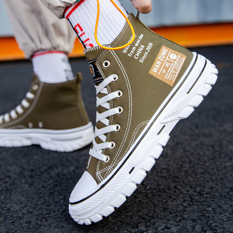 Men's High-top Canvas Shoes Trendy foto 5