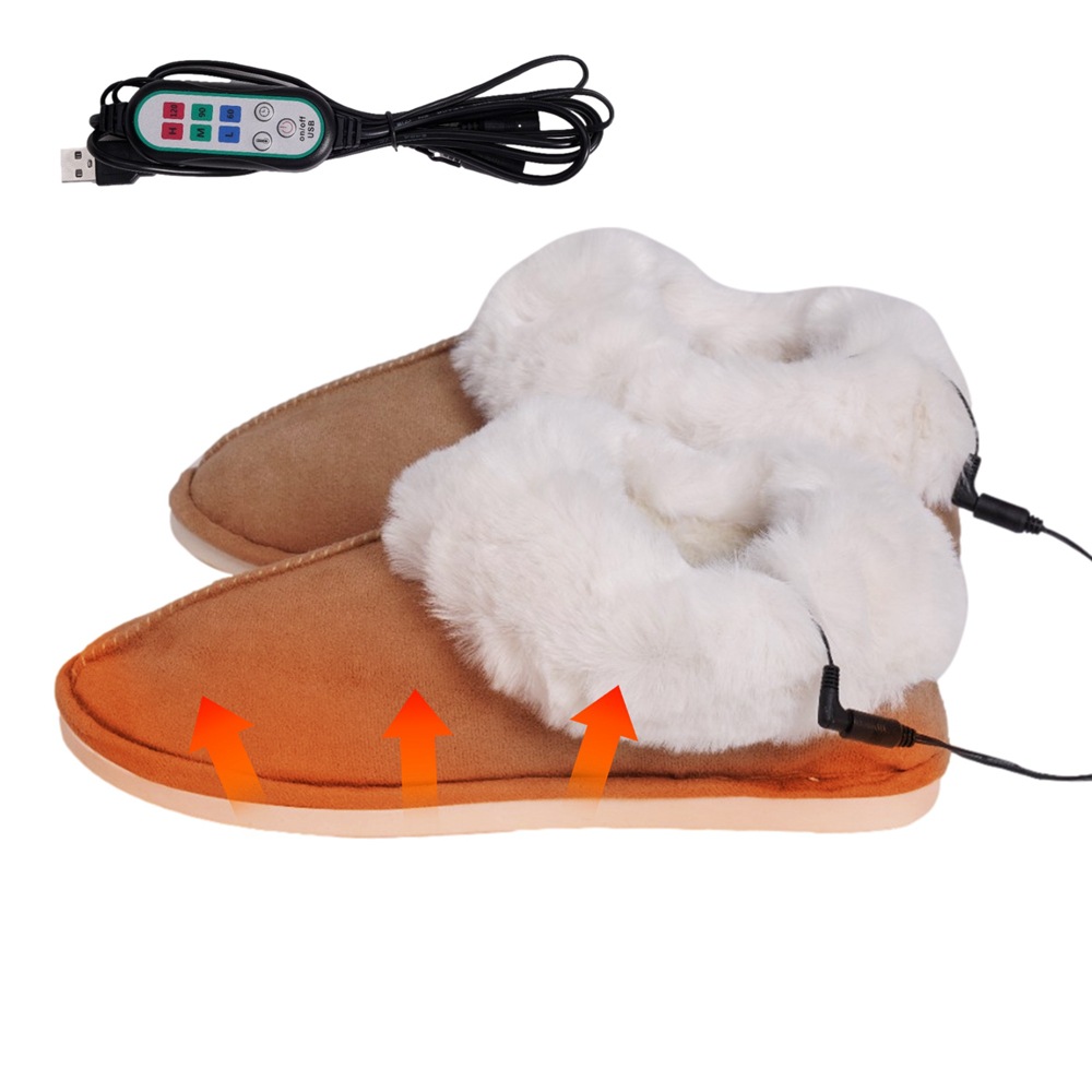 USB Electric Slippers USB 5v Heating Warm Shoes foto 4