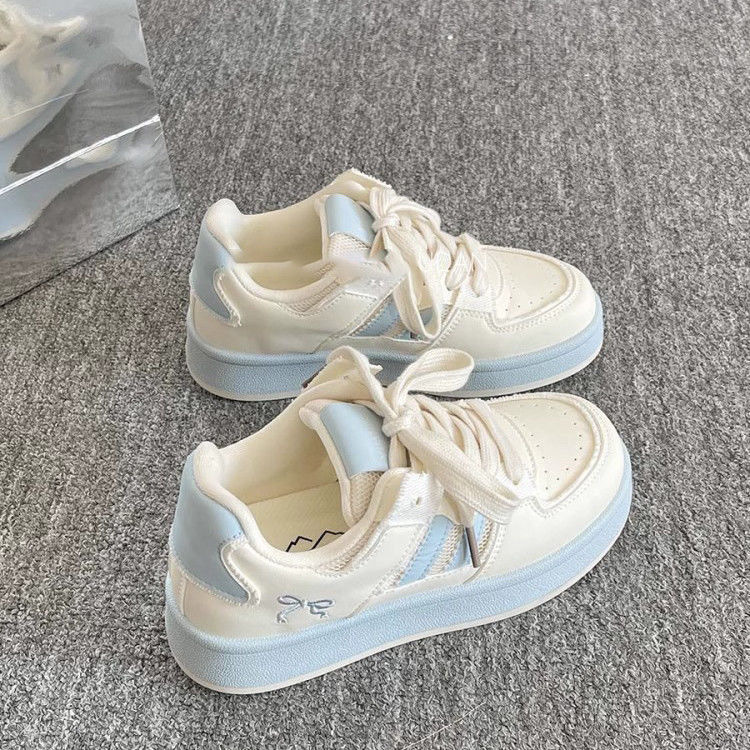 Students Niche Womens Shoes Chunky White Sneakers Versatile And Sporty foto 4