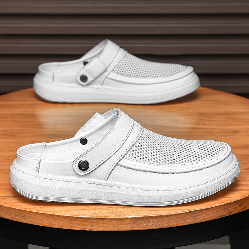 Mens Breathable Mesh Hollow-out Two-way Sandals foto 4