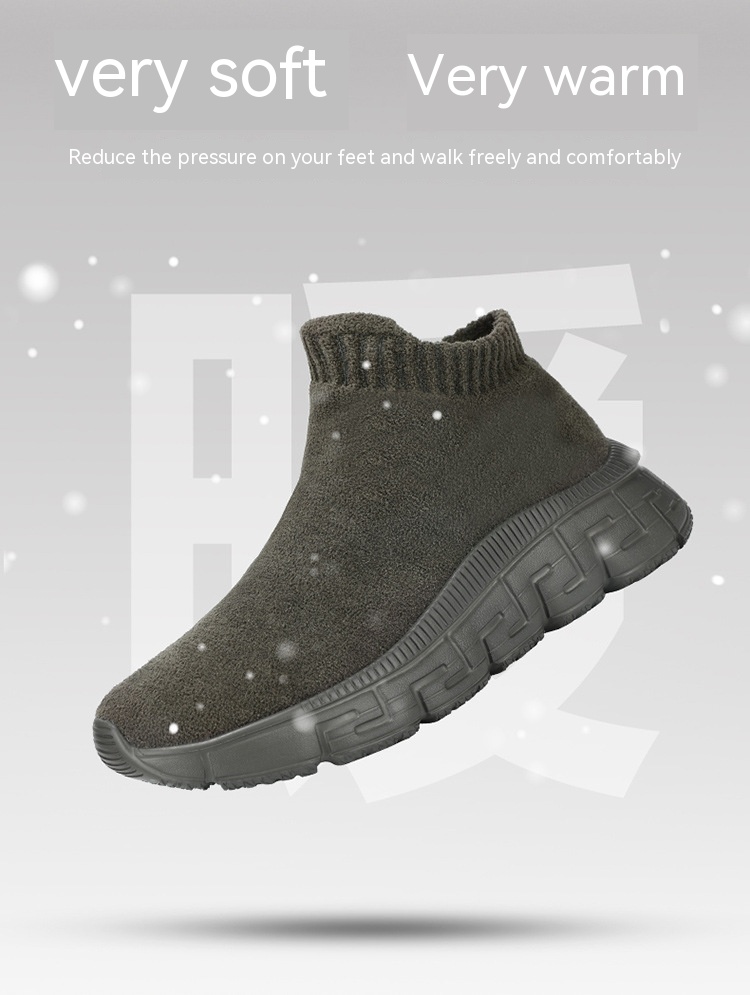 Technology Flying Woven Surface Winter Fashionable Breathable Comfortable Slip-on Casual Shoes