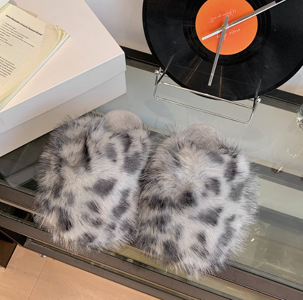 Large Size Solid Color Fluffy Soft Bottom Winter Baotou Home Warm Multi-color Cotton Slippers foto 4