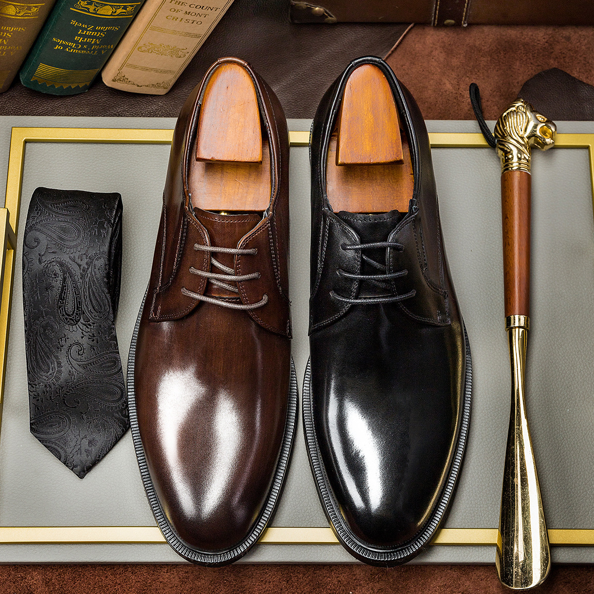 New Korean-style Mens Business Dress Leather Shoes foto 5