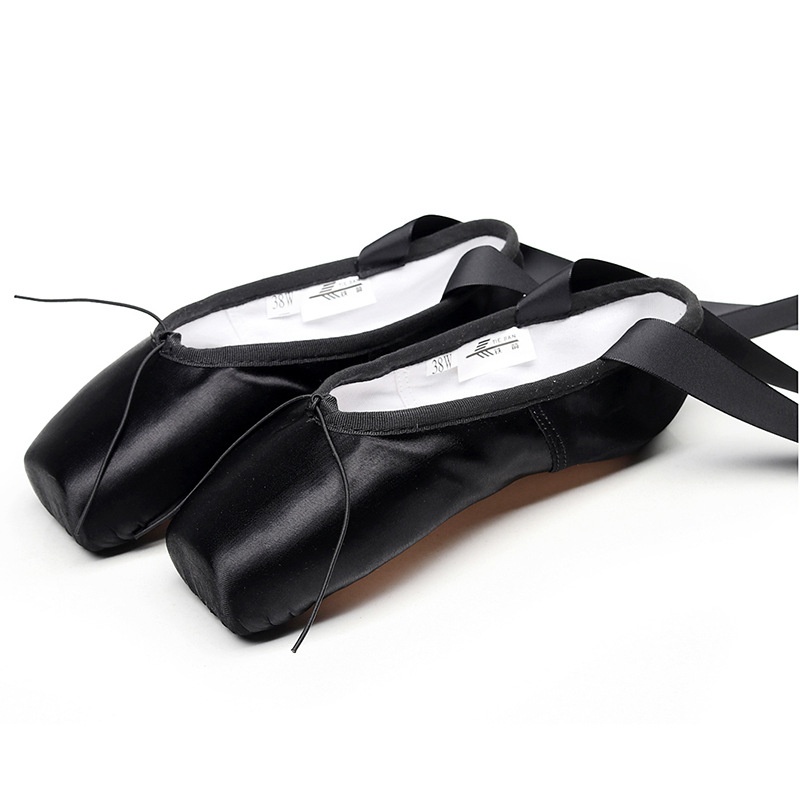 Solid Color Simple Hard Bottom Strap Ballet Shoes foto 4