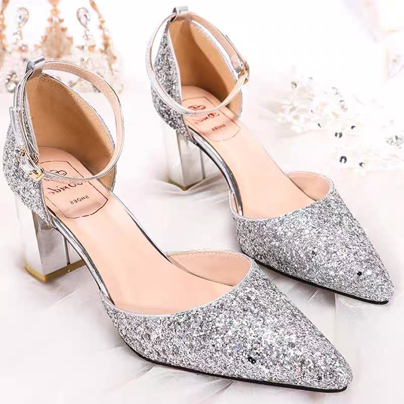 Two-way Strap High-heeled Shoes For Wedding Dresses foto 5