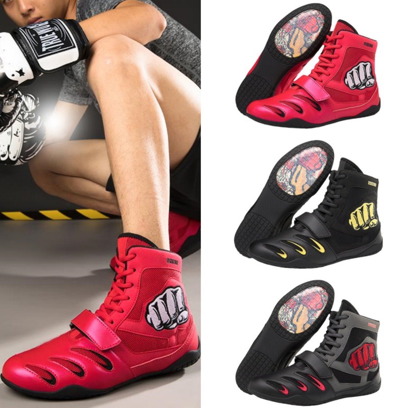 Ultra-light Non-slip Breathable Boxing Wrestling Fighting Shoes foto 3