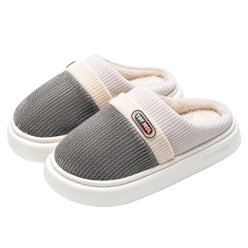 Cotton Slippers Women's Warm Color Matching Slippers foto 3
