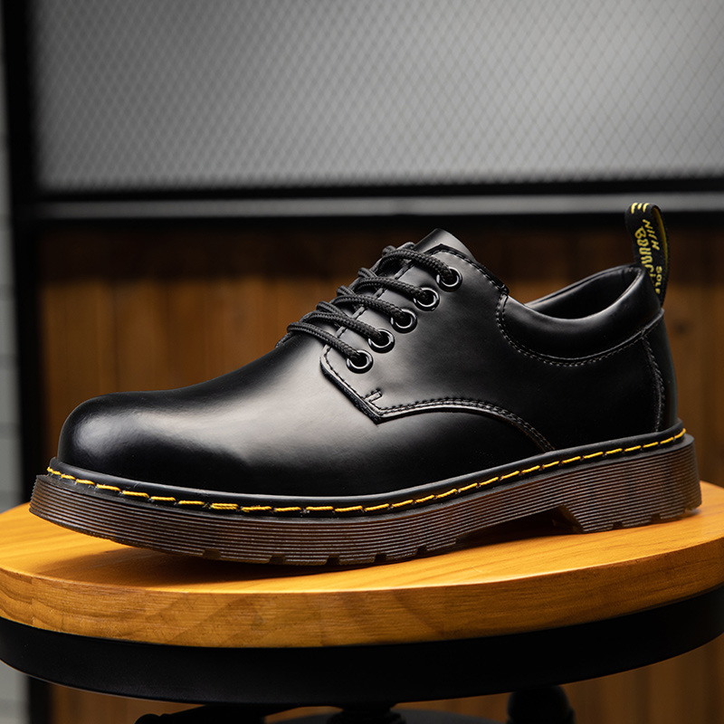 Low Top Big Head Black Working Wear Martin Shoes foto 3