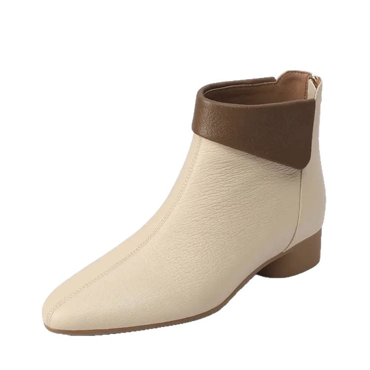 Women's Versatile Single-layer Cotton-lined French-style Martin Boots foto 2