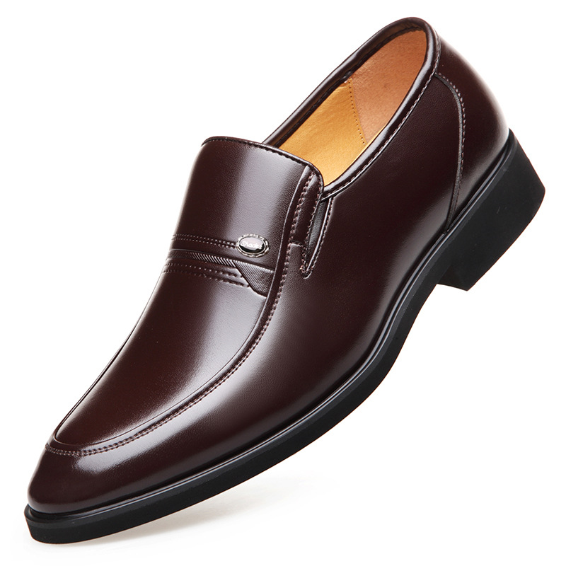 Men's Leather Shoes Business Formal Wear Soft Bottom Non-slip foto 3