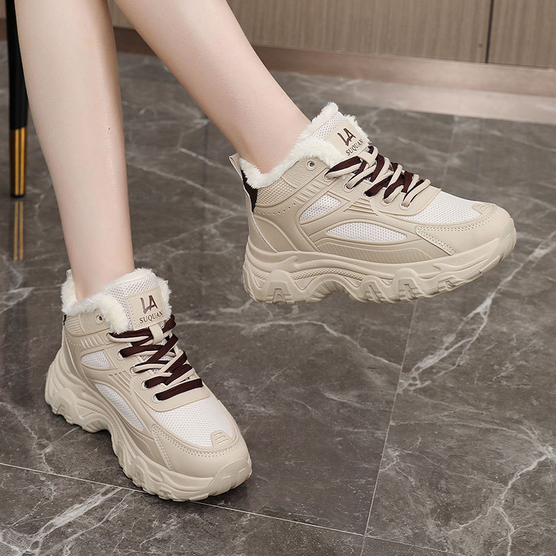 Velvet-lined Solid-color Snow Boots For Fall And Winter Casual foto 5