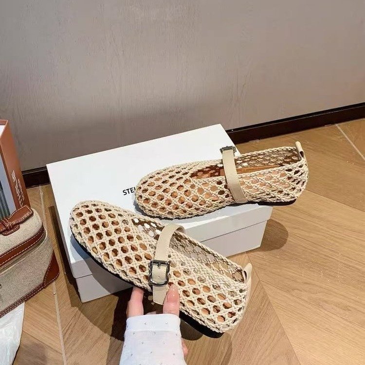 Retro Hollow-weave Comfortable Flat Shoes foto 5