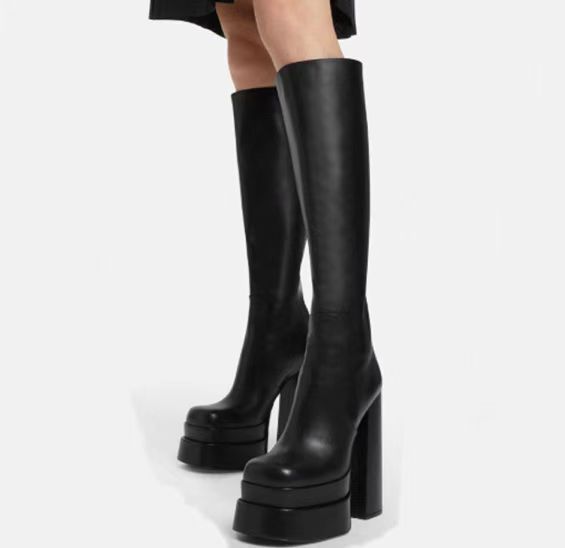 Double Layer Waterproof Thick Soled Over The Knee Riding Boots foto 3