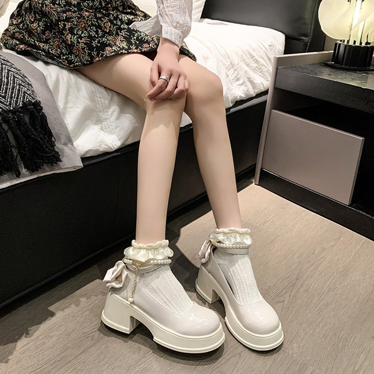 New-style French-style Elegant Leather Shoes foto 5