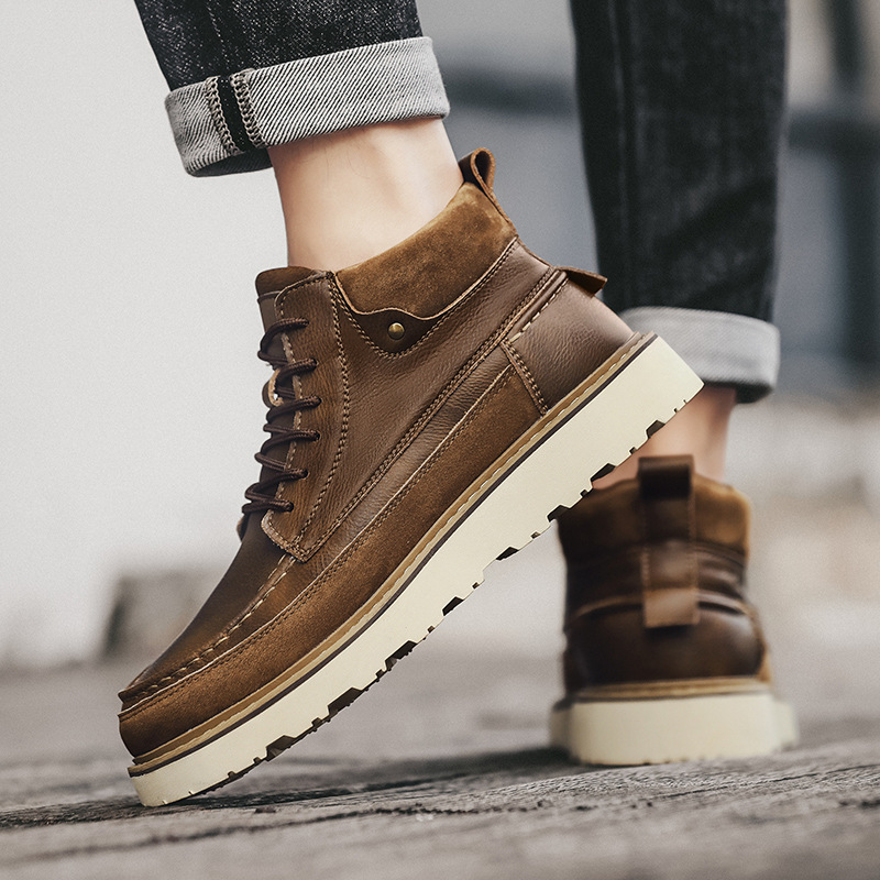 Retro Platform Men's Short Martin Boots foto 2