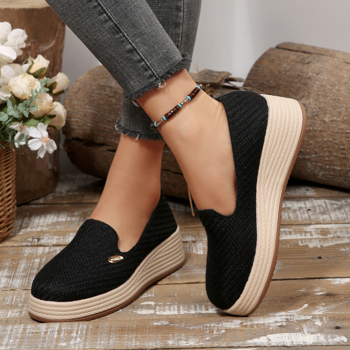 Women's Canvas Thick-soled Wedge Shoes foto 5